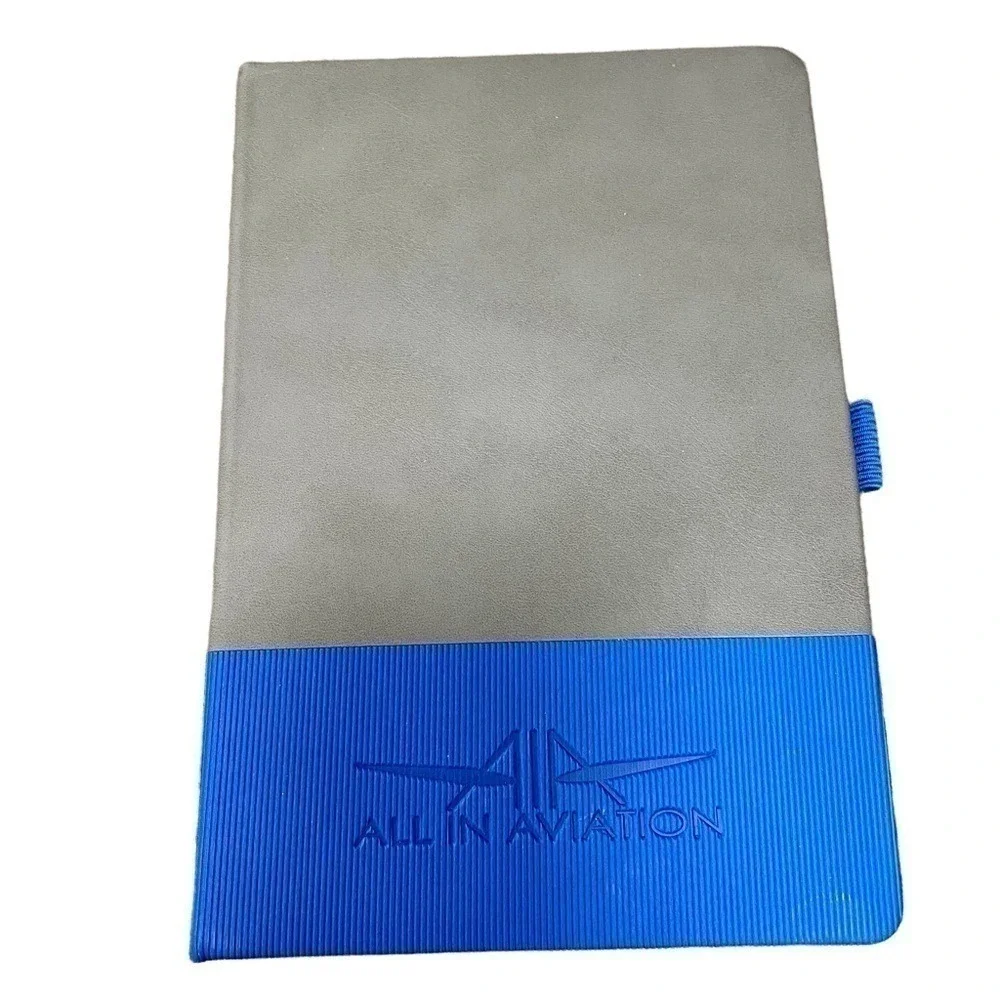 All In Aviation Blue Notebook with Pen Holder For Professionals Students